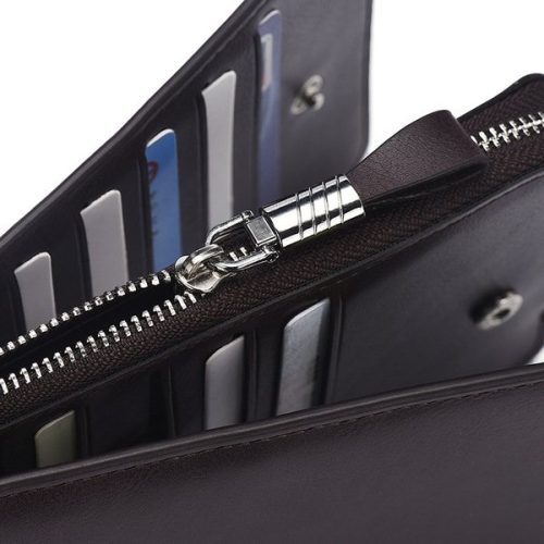 Men's and Women's Long Double Zipper Multi-function Card Holder - Image 6