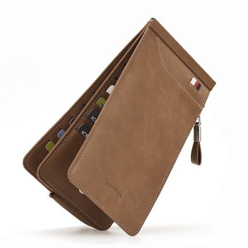 Men's and Women's Long Double Zipper Multi-function Card Holder