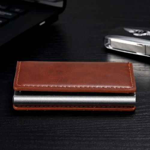 Automatic Pop-Up Anti-Theft Rfid Slim Credit Card Holder And Aluminum Metal Box Men's Multi-Card Slot - Image 4