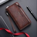 New Long Wallet Bag Soft Leather Zipper Youth Fashion And Mobile Phone Wallet