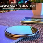 30W Wireless Fast Charging Pad And Dock Station For Android,Apple ios Device