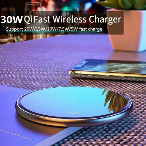 30W Wireless Fast Charging Pad And Dock Station For Android,Apple ios Device
