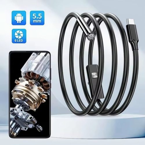 7 mm Sewer Industrial Endoscope Piping Endoscopy Type C Flexible Snake Mini Camera 3 In 1 Automotive Borescope For Smart Phone