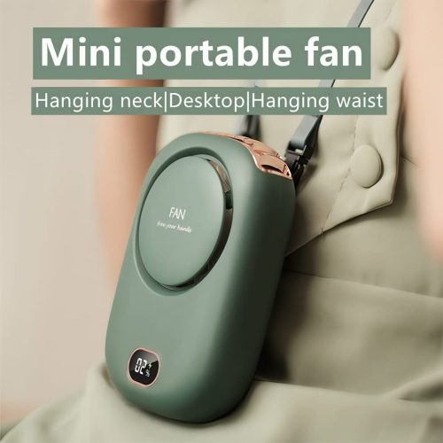 Portable Original Mini Waist Fan, Waist Clip Bladeless Neck Fan USB Rechargeable Wireless Hanging for Outdoor Travel