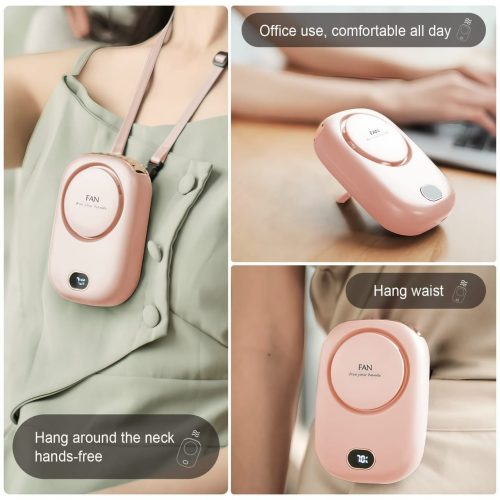 Portable Original Mini Waist Fan, Waist Clip Bladeless Neck Fan USB Rechargeable Wireless Hanging for Outdoor Travel - Image 3