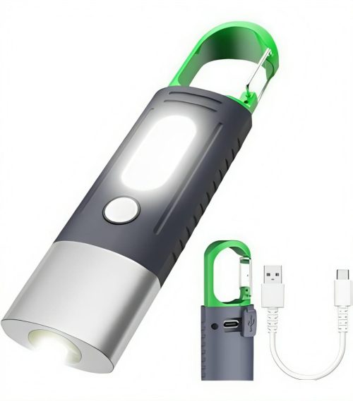 Multifunctional Keychain Waterproof Type-C LED Flashlight - Image 11