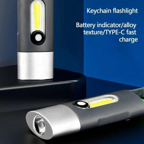 Multifunctional Keychain Waterproof Type-C LED Flashlight - Image 8