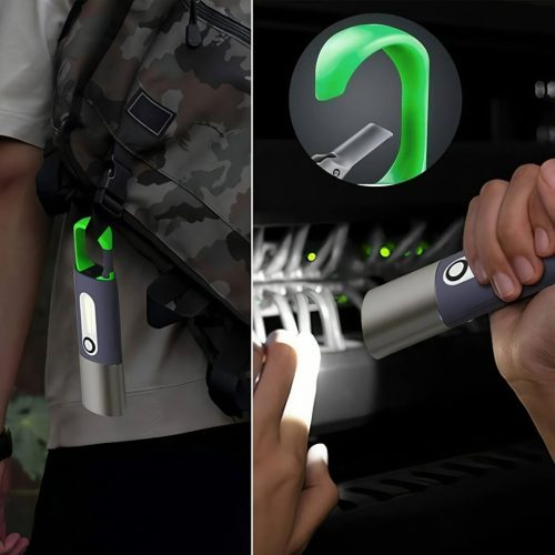 Multifunctional Keychain Waterproof Type-C LED Flashlight - Image 7