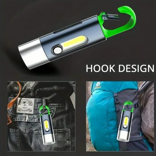Multifunctional Keychain Waterproof Type-C LED Flashlight - Image 6