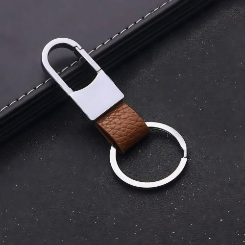 Metal Leather Key Chain Ring Keyfob Car Keyring Keychain - Image 9