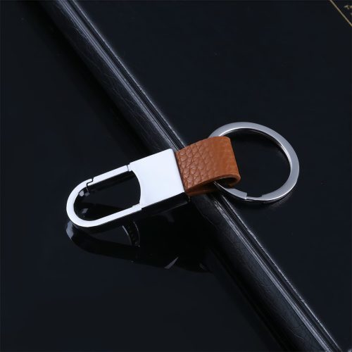 Metal Leather Key Chain Ring Keyfob Car Keyring Keychain - Image 8