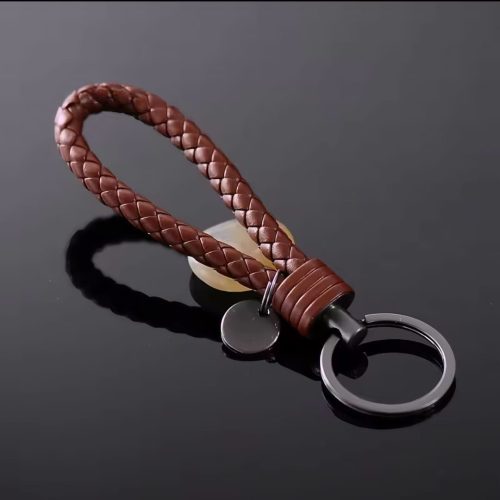Handcrafted Leather Keychain Rope Strap Keyring With Key Fob
