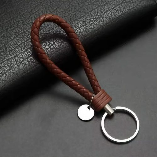 Handcrafted Leather Keychain Rope Strap Keyring With Key Fob - Image 7