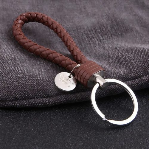Handcrafted Leather Keychain Rope Strap Keyring With Key Fob - Image 6