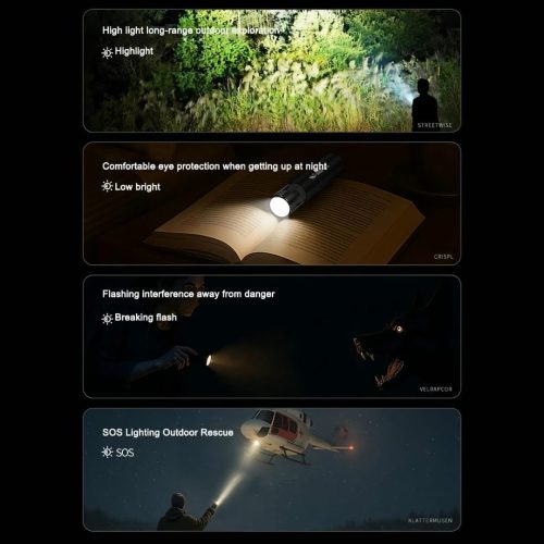 Luxury Metal Body Multi Functional 7 in1 Rechargeable Waterproof Emergency Light - Image 5
