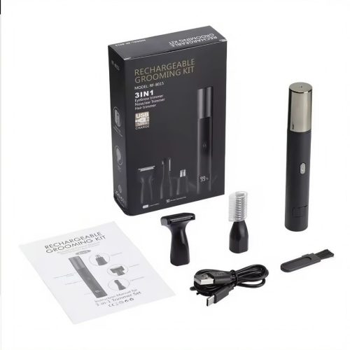 3 in 1 Premium Metal Nose Hair Trimmer Painless Clipper Nose Ears Eyebrow Beard Hair Shaver LED Display Portable Trimmer For Men And Women - Image 10