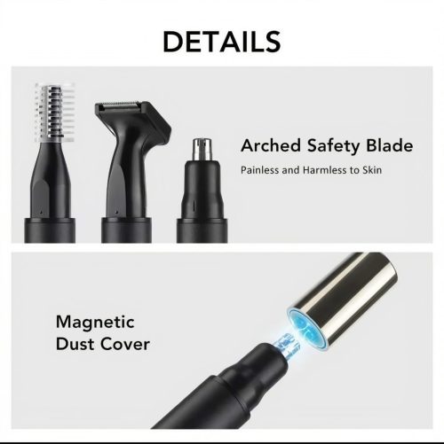 3 in 1 Premium Metal Nose Hair Trimmer Painless Clipper Nose Ears Eyebrow Beard Hair Shaver LED Display Portable Trimmer For Men And Women - Image 5