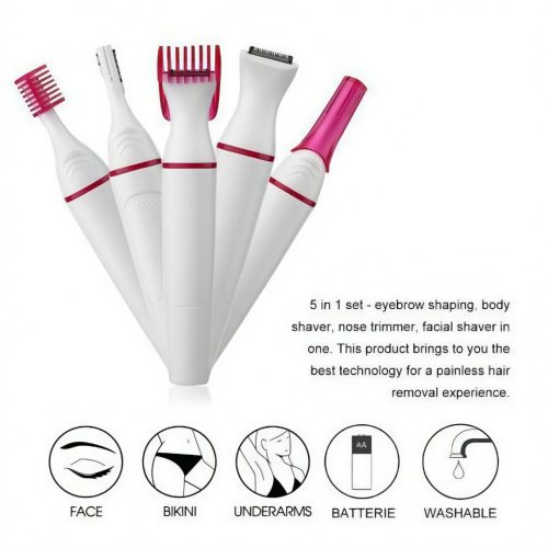 Multifunction Portable 5 in 1 Electric Epilator Painless Trimmer For Eyebrow Body Bikini Facial Hair Removal Hair Shaver For Women - Image 8