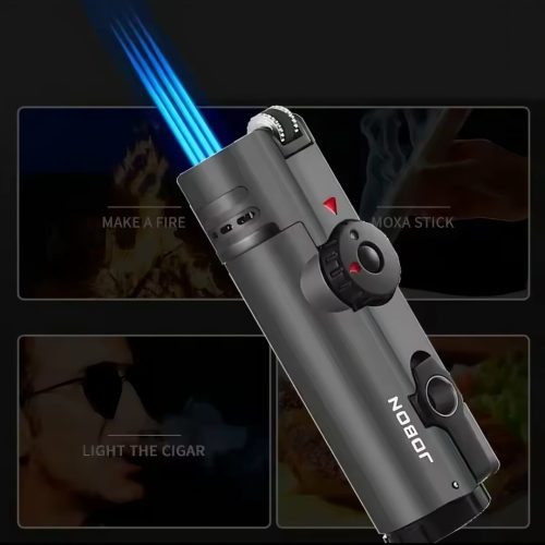 Luxury wheel ignition direct punching windproof new 4 fire direct injection with cigarette lighter - Image 12