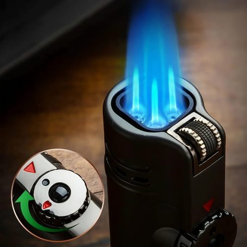 Luxury wheel ignition direct punching windproof new 4 fire direct injection with cigarette lighter - Image 8