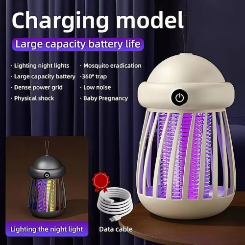 Portable USB Rechargeable Electric Shock Mosquito Killer Lamp - Image 6