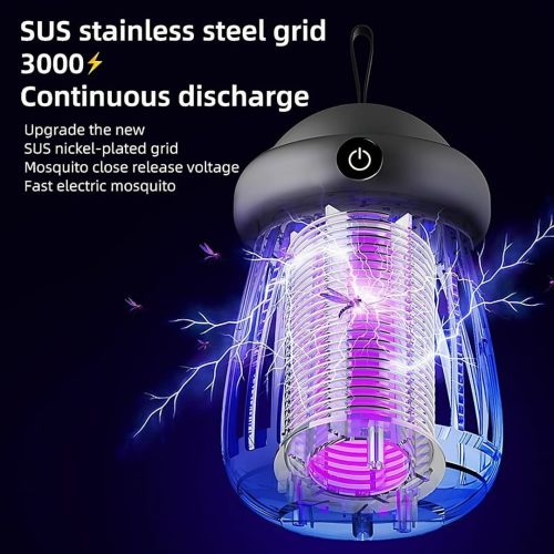 Portable USB Rechargeable Electric Shock Mosquito Killer Lamp - Image 5