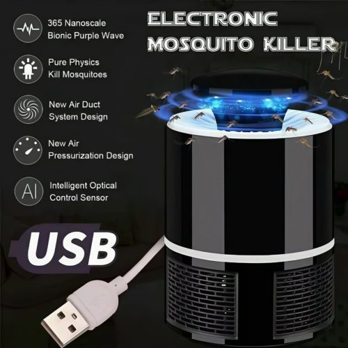 USB Electronics Mosquito Killer Trap Moth Fly Wasp LED Night Light Lamp - Image 8
