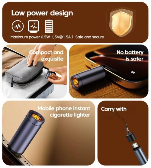Electric USB Lighter With Safety Cap - Image 8