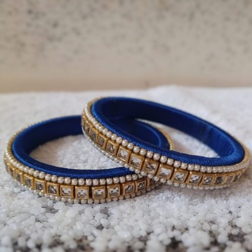 Formal Bangles Kada Set With Kundan - Image 9
