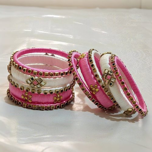 Festval Bracelet With Kundan Work In Geometric Design