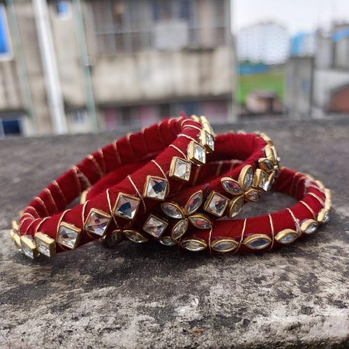 Bridal Chuda Kundan Lac Bangles For Weddings - Image 8