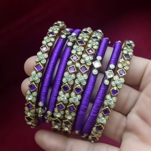 Churi Muri Kundan Festival Bracelet - Image 8