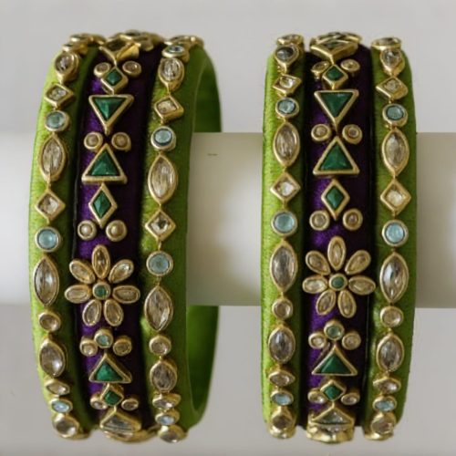 Churi Muri Kundan Festival Bracelet - Image 9