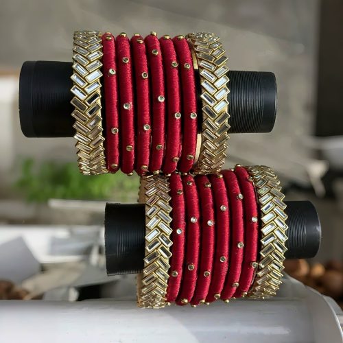 Churi Muri Kundan Festival Bracelet - Image 3