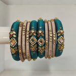 Alkananda Silk Thread, Stone and Metal Bangles for Women