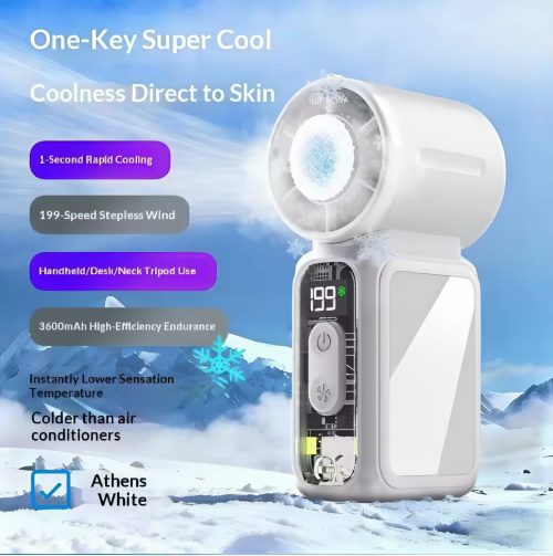 Mini Rechargeable Bladeless Fan With Cooling - Image 4