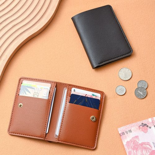 Ultra-Thin Men's And Women's Mini Leather Card Holder - Image 2