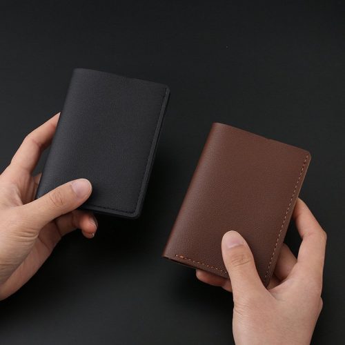 Ultra-Thin Men's And Women's Mini Leather Card Holder - Image 6