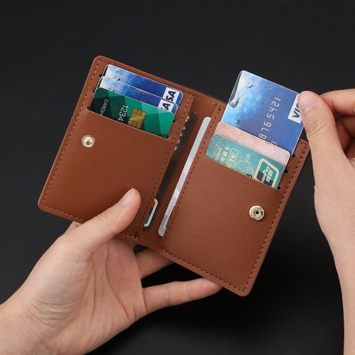 Ultra-Thin Men's And Women's Mini Leather Card Holder - Image 3