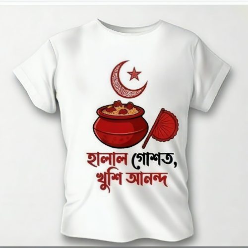 Eid Special Bangla Typography Printed T-Shirt (Qorbani Collection-With Customizable) - Image 5