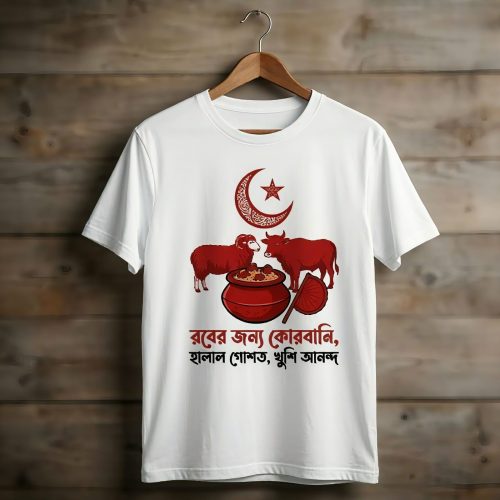 Eid Special Bangla Typography Printed T-Shirt (Qorbani Collection-With Customizable) - Image 13