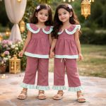 Girls Ruffle Collar Co-ord Set