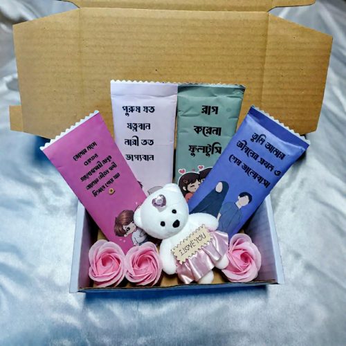 Chocolate Combo Gift Box With Cute Teddy Bear