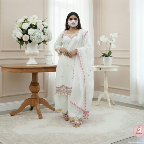 Garara Dress Collection Kamiz Cotton Sequence Embroidery Work - Image 3