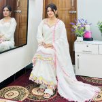 Garara Dress Collection Kamiz Cotton Sequence Embroidery Work
