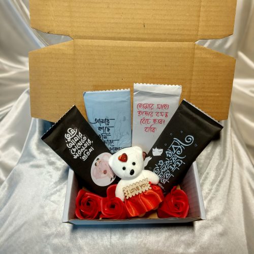 Chocolate Combo Gift Box With Cute Teddy Bear - Image 2