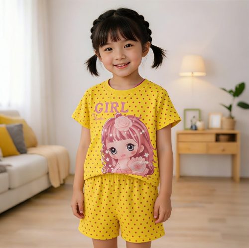 Kids Cotton T-Shirt & Pants Set - Image 2