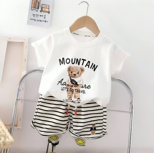 Kids Cotton T-Shirt & Pants Set - Image 4
