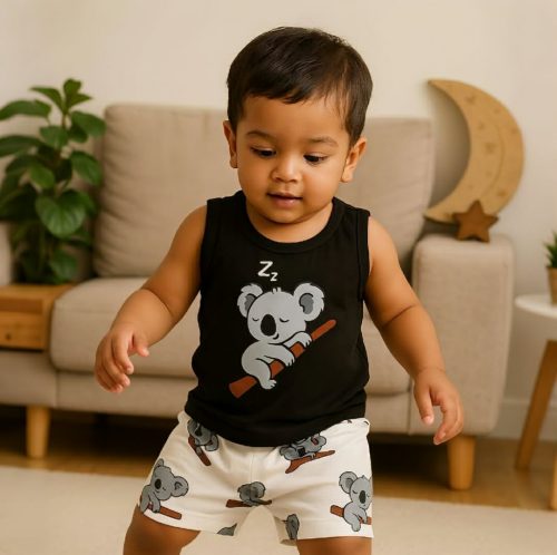 Kids Cotton T-Shirt & Pants Set - Image 5