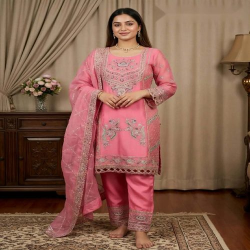 Premium Three-Piece Collection Star Georgette — Embroidery & Sequin Work - Image 5